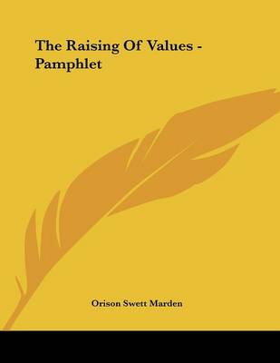 Book cover for The Raising of Values - Pamphlet