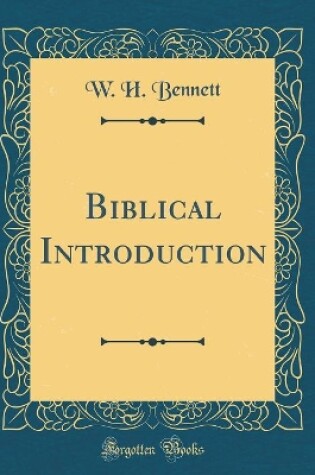 Cover of Biblical Introduction (Classic Reprint)