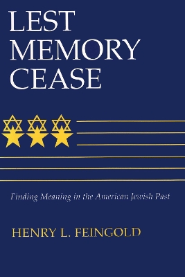 Book cover for Lest Memory Cease