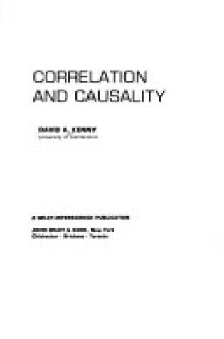 Cover of Correlation and Causality