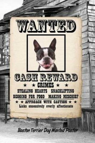 Cover of Boston Terrier Dog Wanted Poster