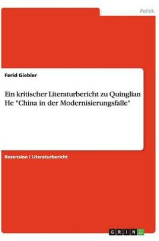 Cover of Ein Kritischer Literaturbericht Zu Quinglian He China in Der Modernisierungsfalle