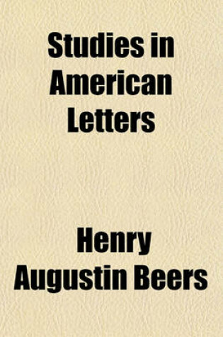 Cover of Studies in American Letters