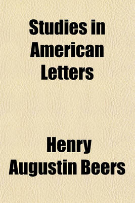 Book cover for Studies in American Letters