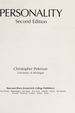 Cover of Personality