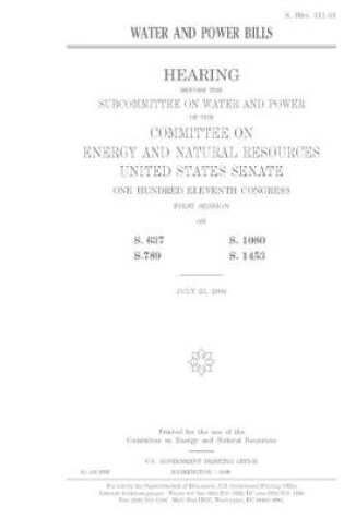 Cover of Water and power bills