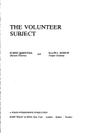 Cover of Volunteer Subject