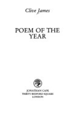 Cover of Poem of the Year