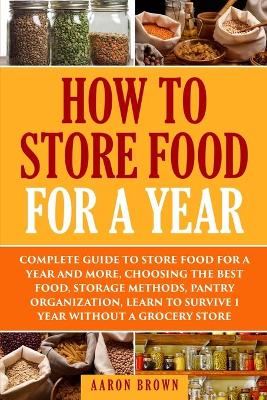 Book cover for How to store food for a year