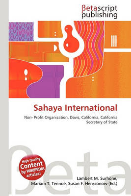 Book cover for Sahaya International