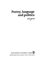 Cover of Poetry, Politics and Language