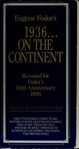 Book cover for 1936--on the Continent