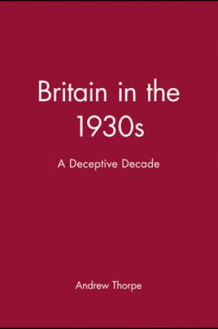 Cover of Britain in the 1930s