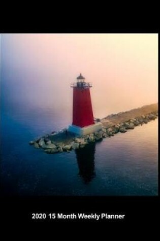 Cover of Plan On It 2020 Weekly Calendar Planner - Lonely Lighthouse In the Fog