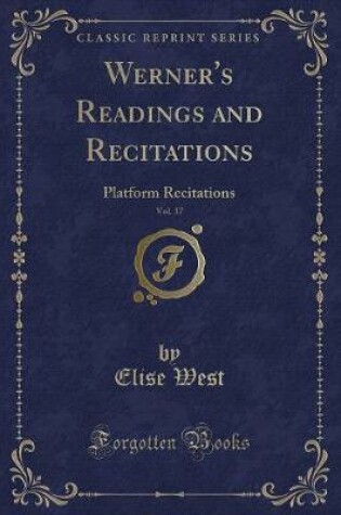 Cover of Werner's Readings and Recitations, Vol. 37