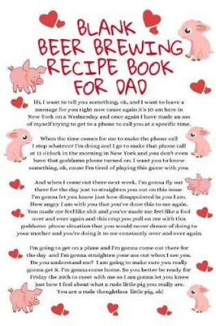 Cover of Blank Beer Brewing Recipe Book For Dad