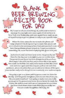 Book cover for Blank Beer Brewing Recipe Book For Dad