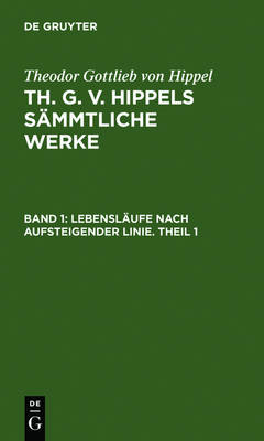 Book cover for Lebenslaufe Nach Aufsteigender Linie. Theil 1