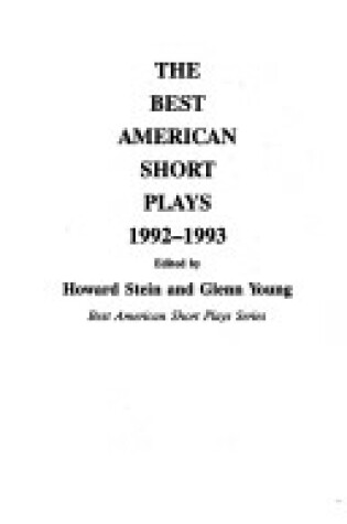 Cover of The Best American Short Plays, 1992-1994