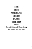 Book cover for The Best American Short Plays, 1992-1994