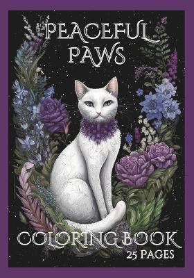 Book cover for Peaceful Paws Cat Coloring Book