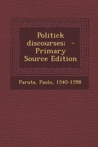 Cover of Politick Discourses;