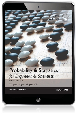 Book cover for Probability & Statistics for Engineers & Scientists, eBook, Global Edition