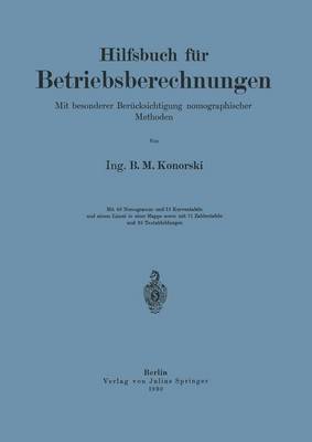 Cover of Hilfsbuch Fur Betriebsberechnungen