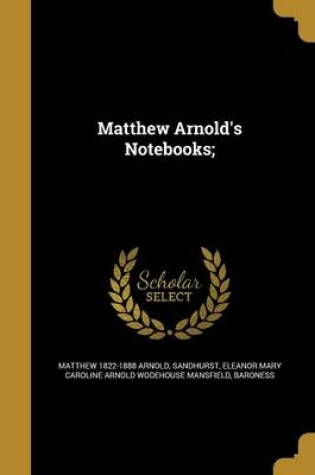 Cover of Matthew Arnold's Notebooks;