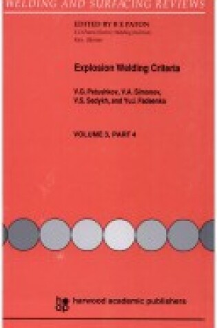 Cover of Explosion Welding Criteria