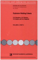 Book cover for Explosion Welding Criteria