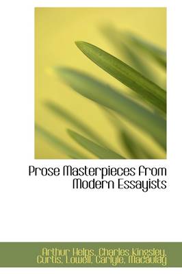 Book cover for Prose Masterpieces from Modern Essayists