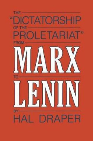 Cover of The Dictatorship of the Proletariat,