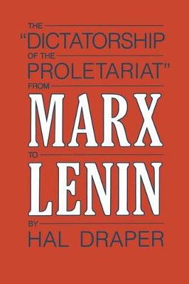 Book cover for The Dictatorship of the Proletariat,