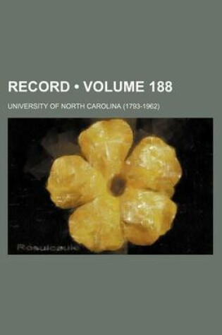 Cover of Record (Volume 188)