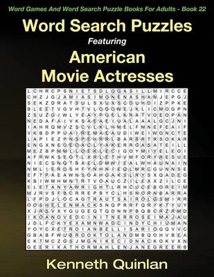 Cover of Word Search Puzzles Featuring American Movie Actresses