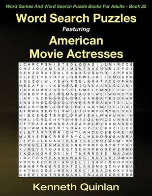 Book cover for Word Search Puzzles Featuring American Movie Actresses