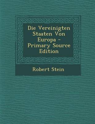 Book cover for Die Vereinigten Staaten Von Europa