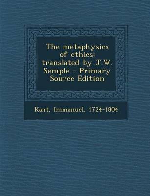 Book cover for The Metaphysics of Ethics