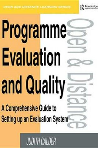 Cover of Programme Evaluation and Quality: A Comprehensive Guide to Setting Up an Evaluation System