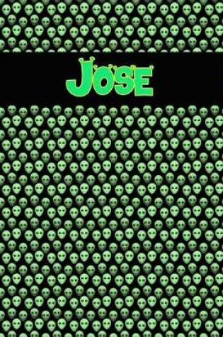 Cover of 120 Page Handwriting Practice Book with Green Alien Cover Jose