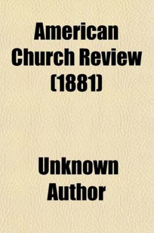 Cover of American Church Review