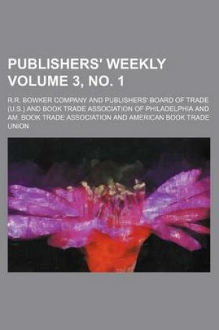 Cover of Publishers' Weekly Volume 3, No. 1