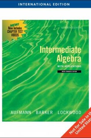 Cover of Intermediate Algebra with Applications, Multimedia