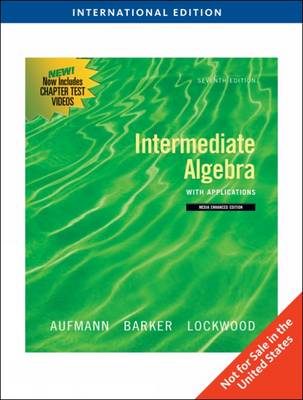 Book cover for Intermediate Algebra with Applications, Multimedia