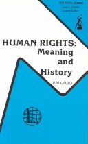 Book cover for Human Rights, Meaning and History