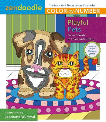 Book cover for Zendoodle Color-by-Number: Playful Pets