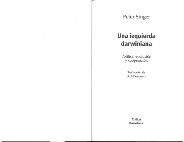 Book cover for Una Izquierda Darwiniana