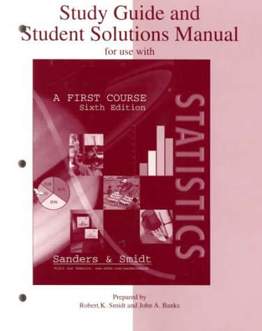 Book cover for Study Guide and Student Solutions Manual for use with Statistics: A First Course