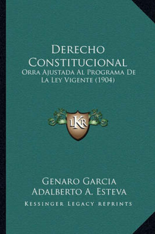 Cover of Derecho Constitucional